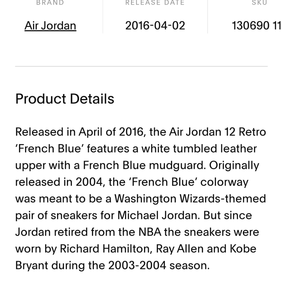 Jordan Retro 12 French Blue 10.5 - Picture 9 of 15
